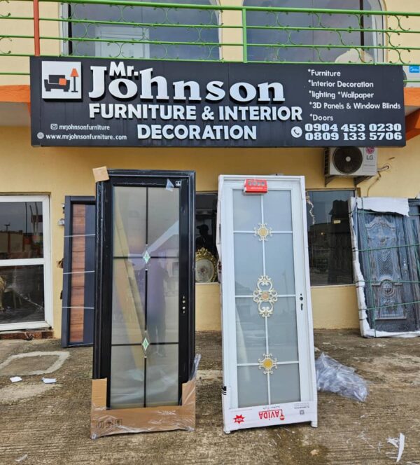 Turkish Full Glass Toilet Door 2 1/2ft by 7ft