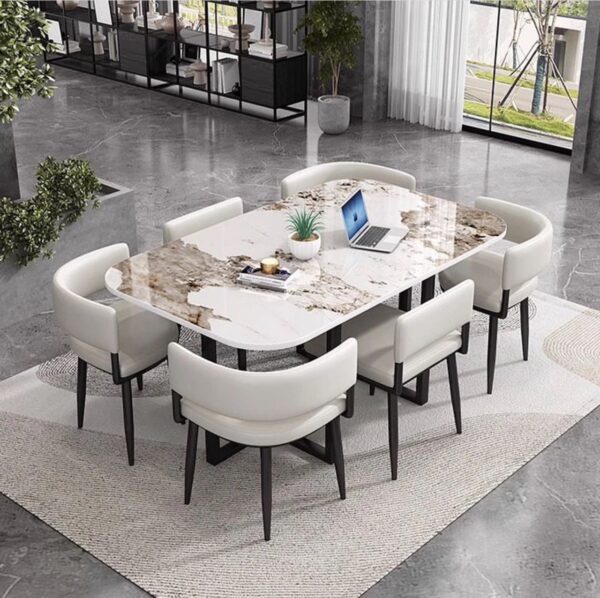 Italian Contemporary Dining Set (6S) - Image 3