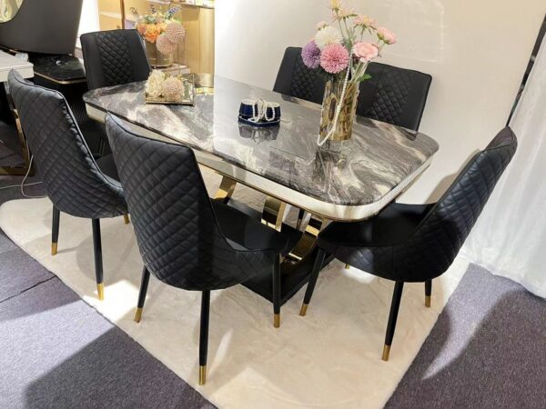 Italian Contemporary Dining Set (6S) - Image 3