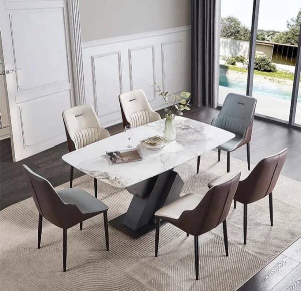 Italian Contemporary Dining Set (6S) - Image 3