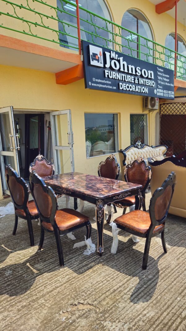 Italian Royal Dining Set (6S Leather)