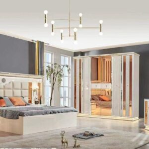 Turkish Luxury Modern Bed Set with Wardrobe