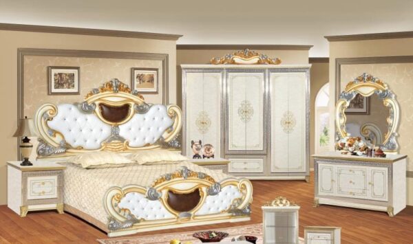 Turkish Royal Bed set with Wardrobe