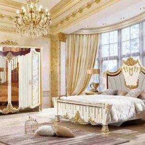 Turkish Royal Bed set with Wardrobe