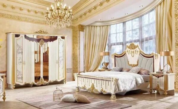 Turkish Royal Bed set with Wardrobe