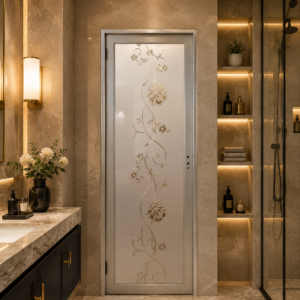 Turkish Full Glass Toilet Door 2 1/2ft by 7ft (0.75m by 2.1m)