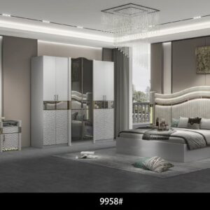 Turkish Luxury Modern Bed Set with Wardrobe