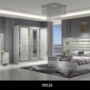 Turkish Luxury Modern Bed Set with Wardrobe