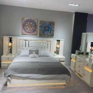 Turkish Luxury Modern Bed Set with Wardrobe