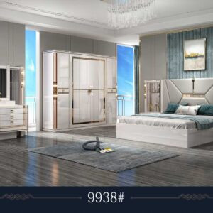 Turkish Luxury Modern Bed Set with Wardrobe