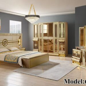 Turkish Luxury Modern Bed Set with Wardrobe