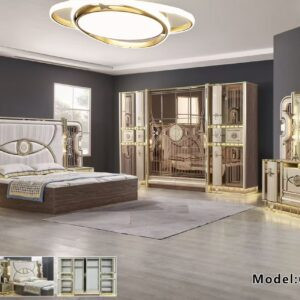 Turkish Luxury Modern Bed Set with Wardrobe