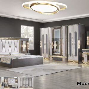Turkish Luxury Modern Bed Set with Wardrobe