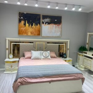 Turkish Luxury Modern Bed Set with Wardrobe