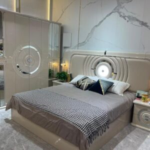 Turkish Luxury Modern Bed Set with Wardrobe
