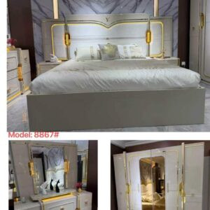 Turkish Luxury Modern Bed Set with Wardrobe