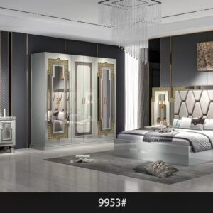 Turkish Luxury Modern Bed Set with Wardrobe